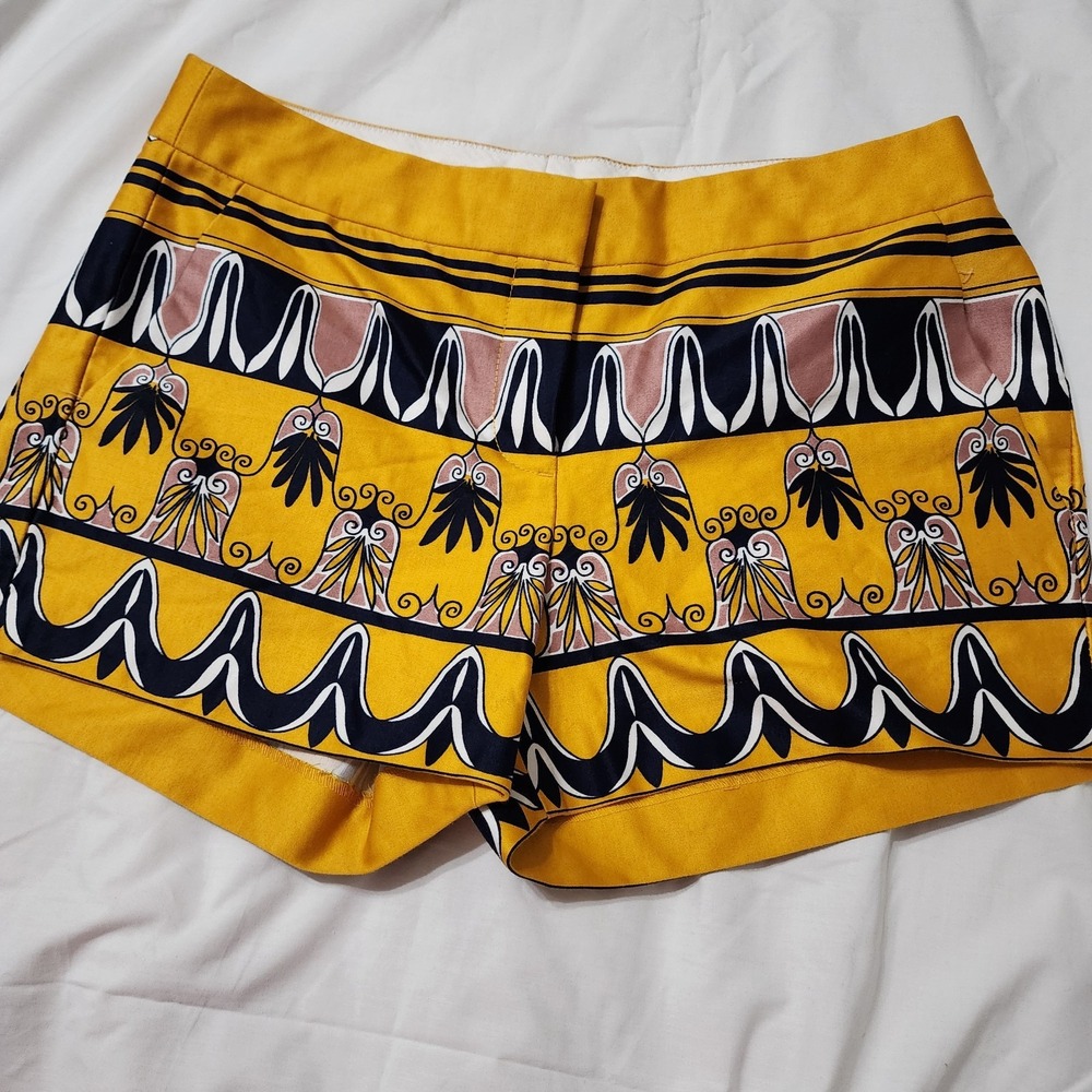 J Crew city fit mustard floral print shorts‎ See Measurements Dressy Casual